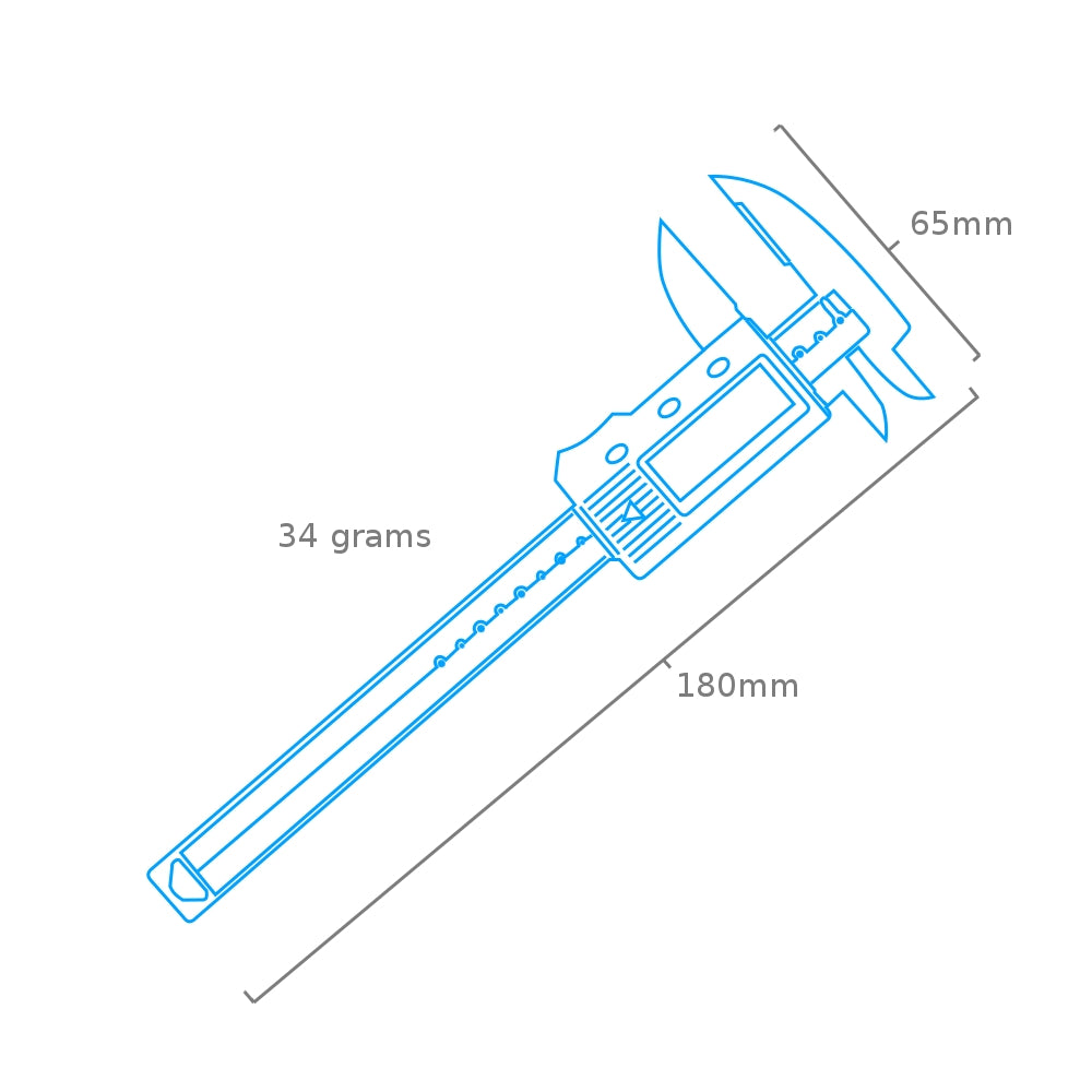 Pied à coulisse numérique LCD en plastique Modelcraft PGA1001 (100 mm) – image 5
