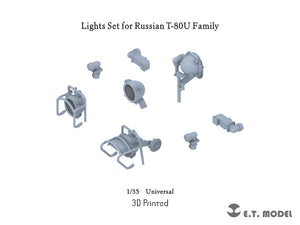Ensemble de phares ET Model P35-275 pour chars russes de la famille T-80U à l&amp;#39;échelle 1/35