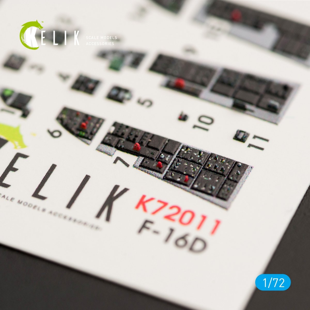 KELIK K72011 F-16D &amp;quot;FIGHTING FALCON&amp;quot; INTERIOR 3D DECALS FOR KINETIC KIT 1/72 – image 4
