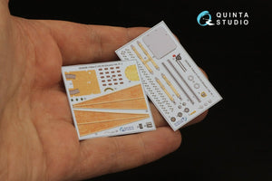 Quinta Studio QD48298 Fokker EV-DVIII 3D-Printed &amp;amp; colored Interior on decal paper (Eduard) 1/48 – immagine 4
