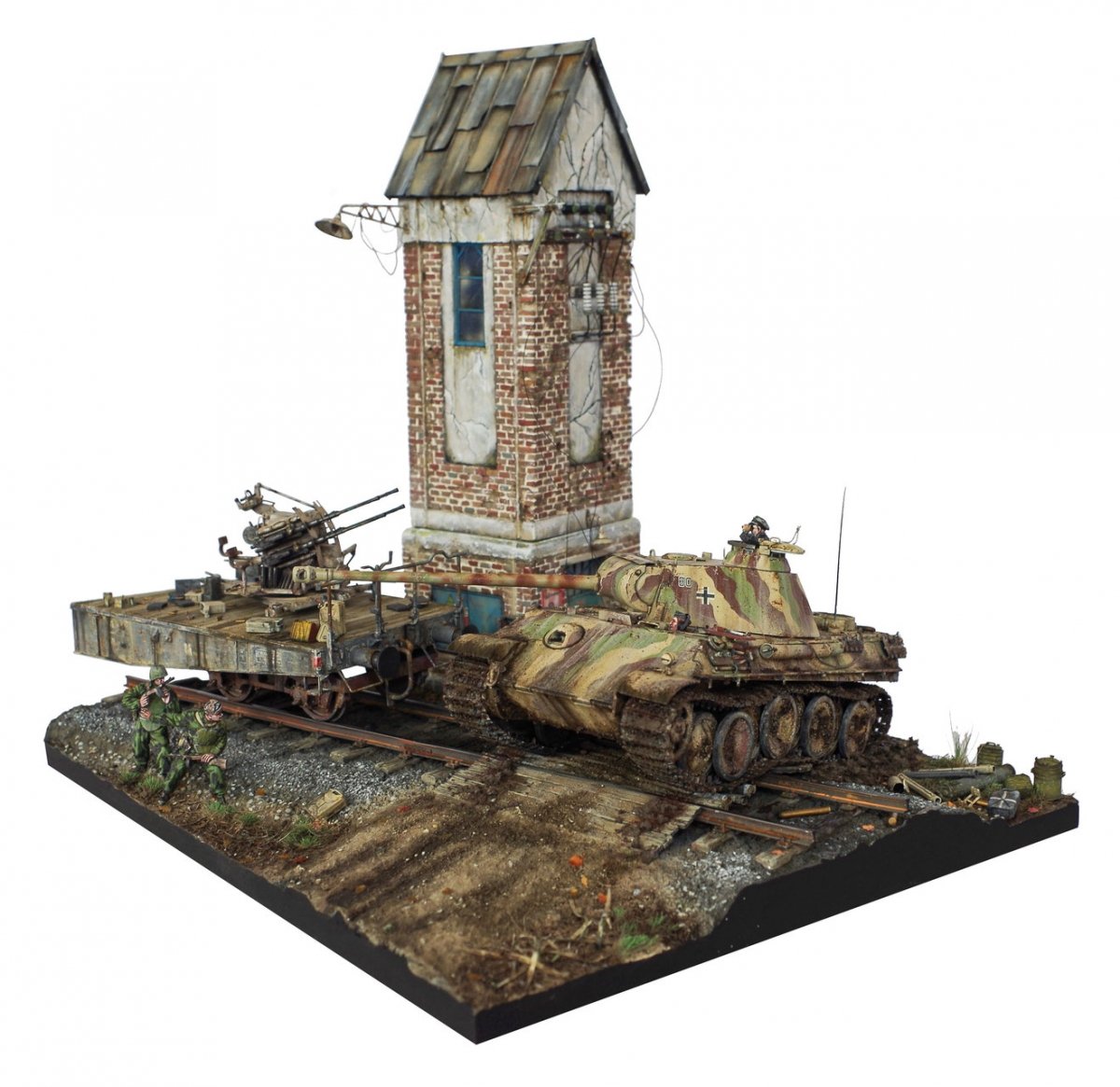 RT-Diorama 35027 Diorama-Base: Railroad Crossing 1/35 – imagen 6