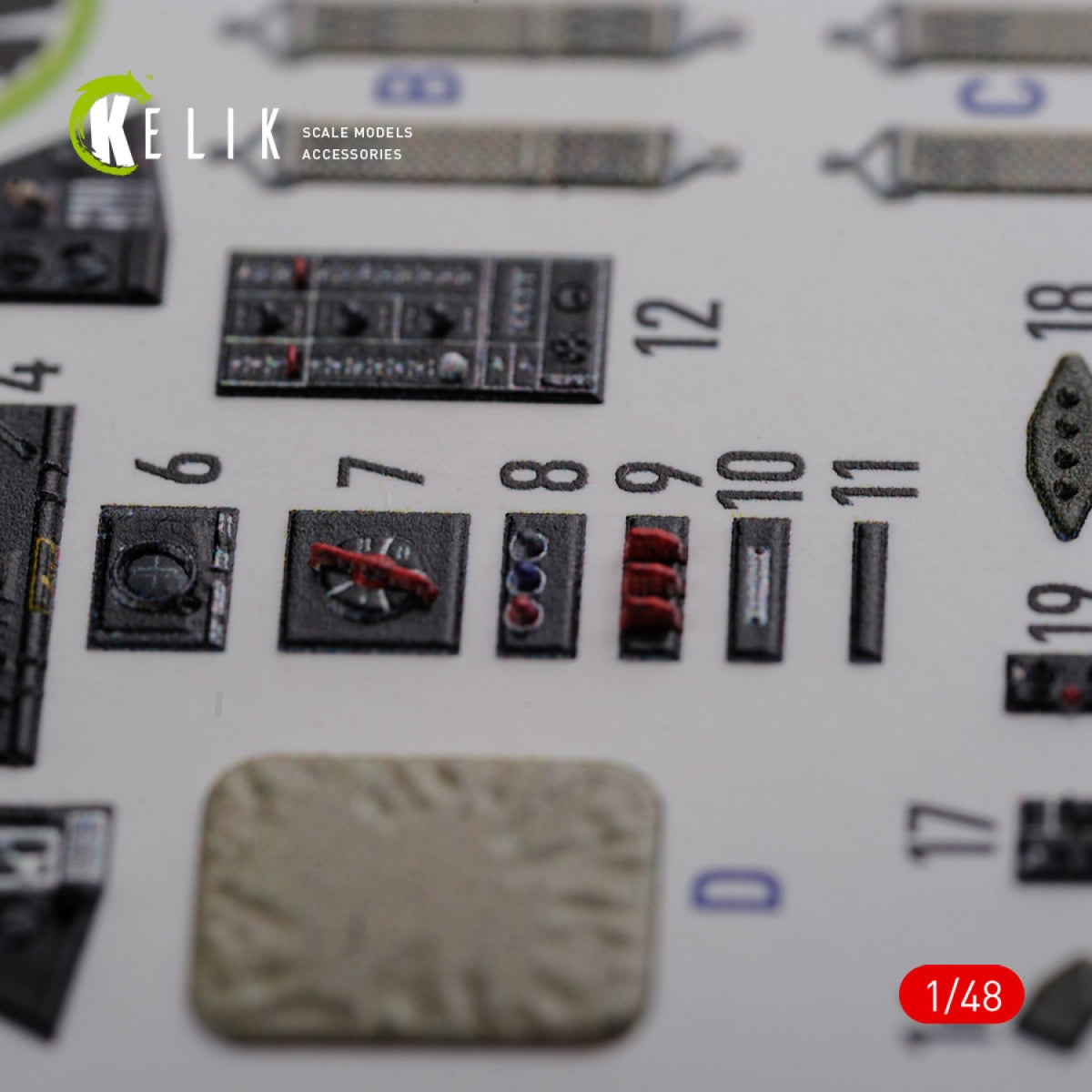 KELIK K48087 TBF-1C interior 3D decals for Academy kit 1/48 – obrázek 7