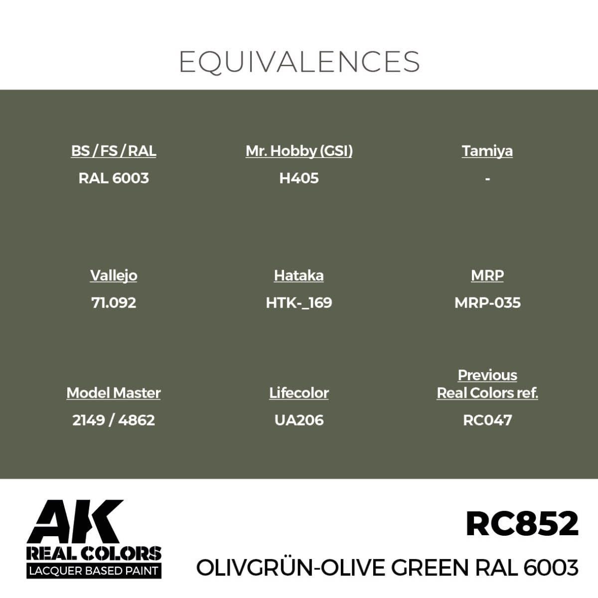 AK Interactive RC852 Olivgrün-Olive Green RAL 6003 17 ml – image 3