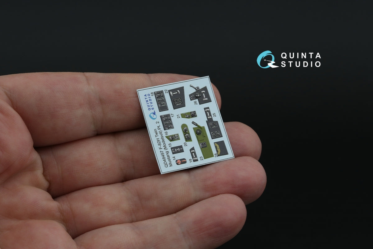 Quinta Studio QD48497 F-82H Twin Mustang 3D-Printed colored Interior on decal paper (Modelsvit) 1/48 – imagen 7