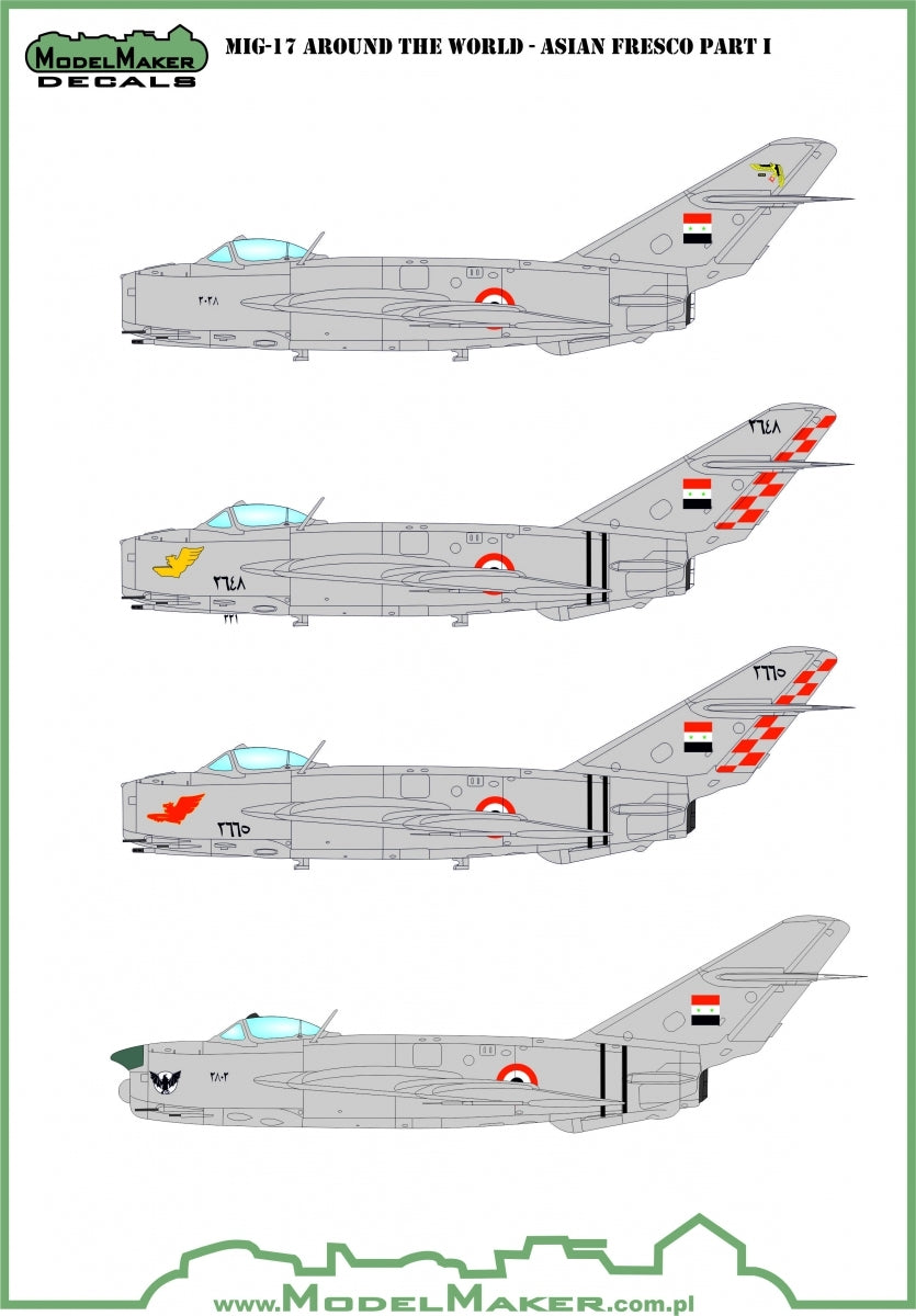 ModelMaker Decals D48155 MiG-17 AROUND THE WORLD - ASIAN FRESCO PART I 1/48