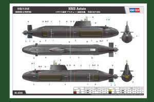 Hobby Boss 83509 HMS Astute class submarine 1/350 – imagen 2
