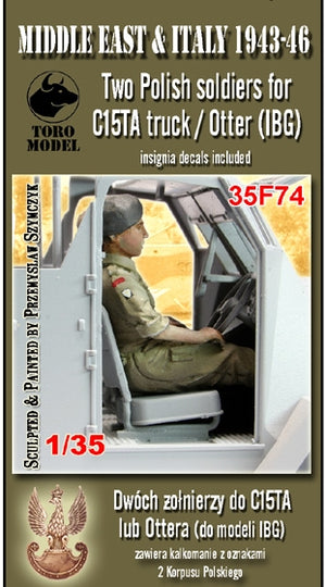 Toro 35F74 Middle East &amp; Italy 1943-46 - Dwóch żołnierzy do C15TA/Ottera Do modeli firmy IBG 2 Korpus Polski we Włoszech 1/35