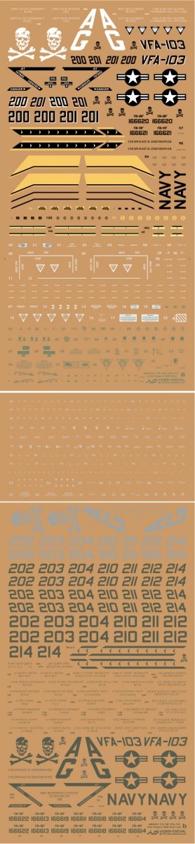 HobbyDecal AL48002V1 F/A-18F VFA-103 Jolly Rogers May 2006 1/48 – Bild 3