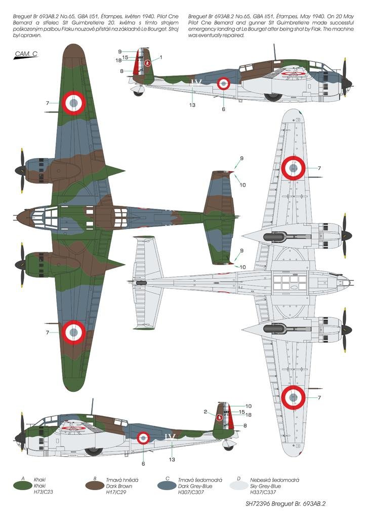 Special Hobby 72396 Breguet Br.693AB.2 &amp;#39;French Attack-Bomber&amp;#39; 1/72 – obrázek 5