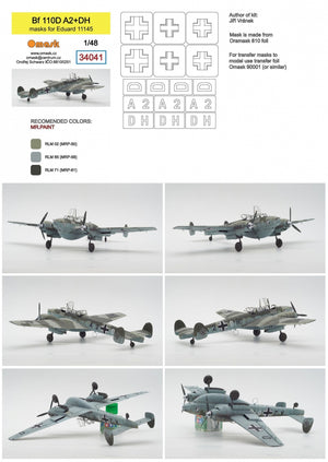 Omask 34041 Bf 110D A2+DH (pour Eduard 11145) 1/48 – image 2