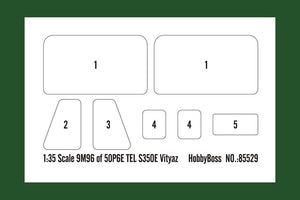 Hobby Boss 85529 9M96 of 50P6E TEL S350E Vityaz 1/35 – image 4