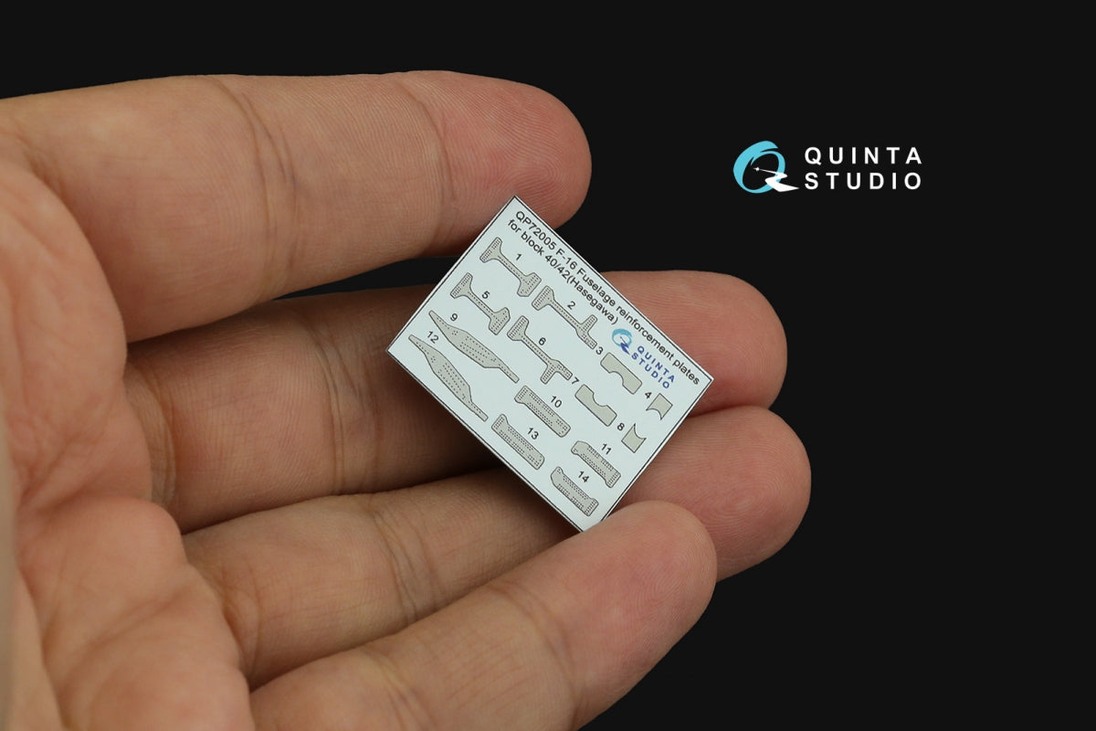 Quinta Studio QP72005 F-16 block 40/42 reinforcement plates (Hasegawa) 1/72 – image 2