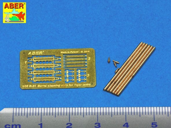 Aber R-31 Barrel cleaning rods with brackets for Tiger I &amp;amp; King Tiger (1/35) – image 2