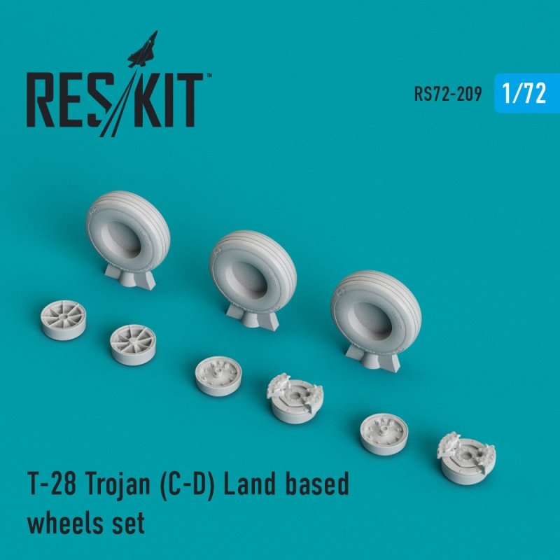 RESKIT RS72-0209 T-28 Trojan (CD) Jeu de roues terrestres 1/72