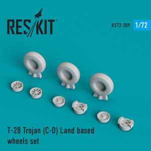 RESKIT RS72-0209 T-28 Trojan (CD) Land based wheels set 1/72