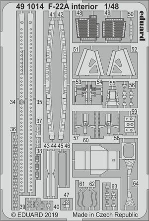 Eduard 491014 F-22A interior HASEGAWA 1/48 – image 2