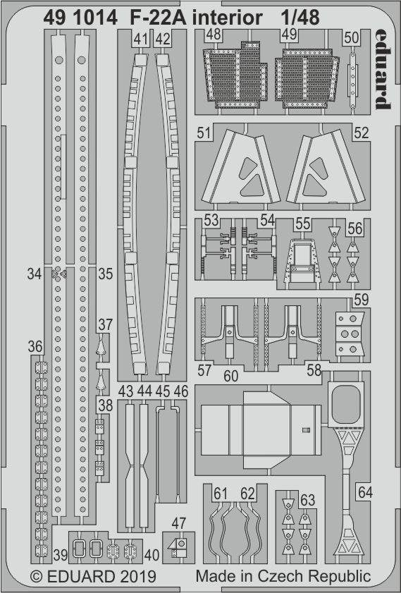 Eduard 491014 F-22A interior HASEGAWA 1/48 – image 2