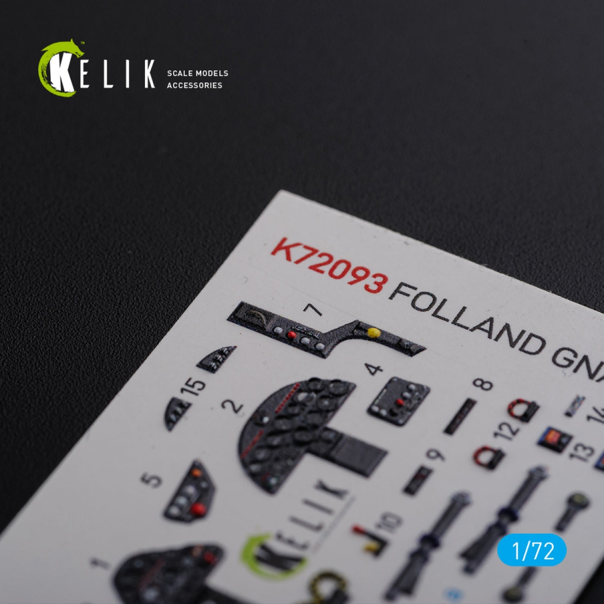 KELIK K72093 Folland Gnat T.1 interior 3D decals for Airfix kit 1/72 – obrázek 4