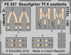 Eduard FE927 Beaufighter TF. Ceintures de sécurité X en acier Revell 1/48
