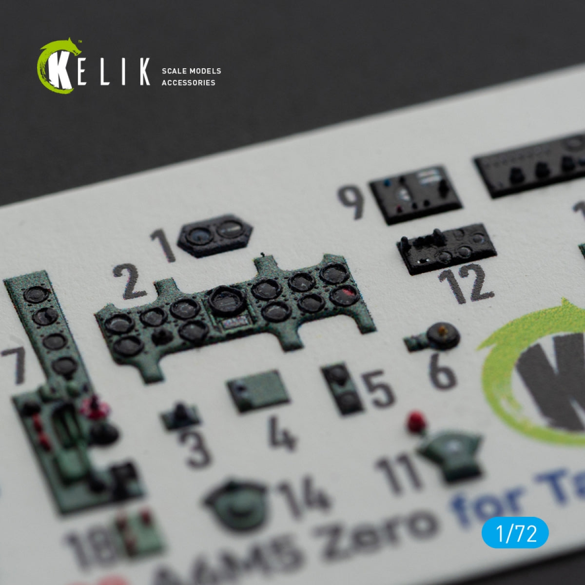 KELIK K72099 A6M5 Zero - interior 3D decals for Tamiya kit 1/72 – Bild 4