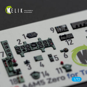 KELIK K72099 A6M5 Zero - interior 3D decals for Tamiya kit 1/72 – Bild 4
