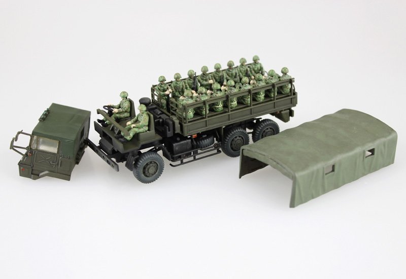 Aoshima 01209 JGSDF Type 73 Truck w/Figures 20pcs 1/72 – image 6