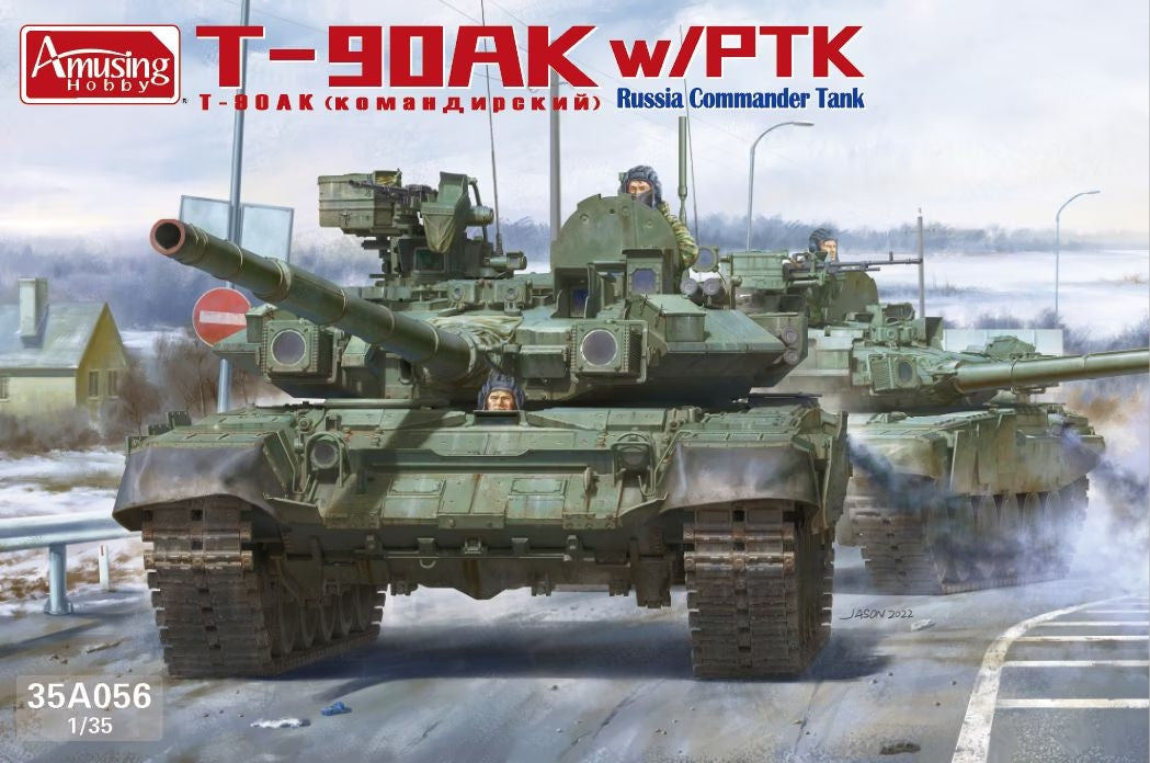 Amusing Hobby 35A056 T-90AK w/PTK Russia Commander Tank 1/35