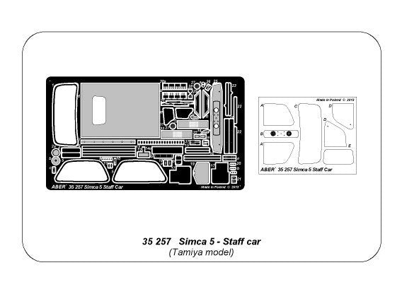 Aber 35257 Simca 5 Staff Car 1/35 – imagen 8