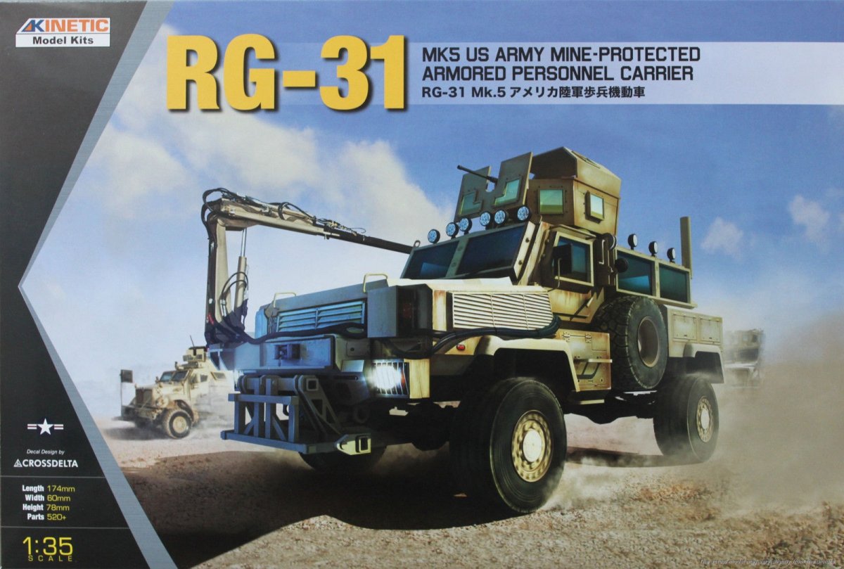 Kinetic K61015 RG-31 Mk.5 US Army Mine Protected Armored Personnel Carrier 1/35