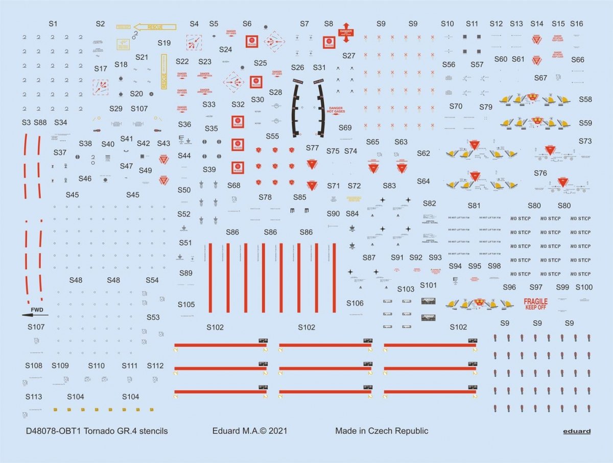 Pochoirs Eduard D48078 Tornado GR.4 REVELL 1/48