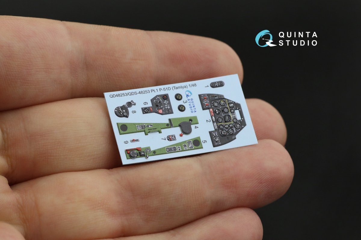 Quinta Studio QD48253 P-51D 3D-Printed &amp;amp; colored Interior on decal paper (Tamiya) 1/48 – Bild 10
