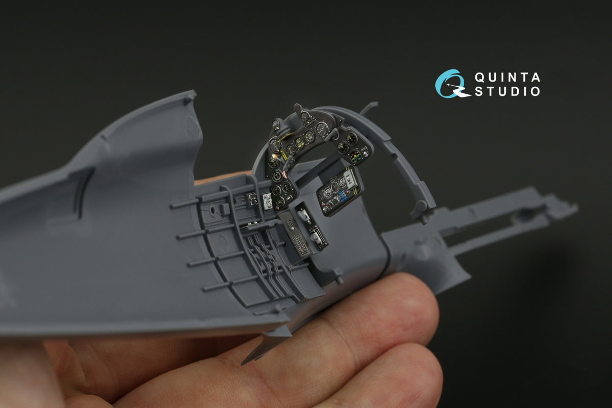 Quinta Studio QD32202 Macchi MC.202 Folgore Late 3D-Printed &amp;amp; colored Interior on decal paper (Italeri) 1/32 – Bild 5