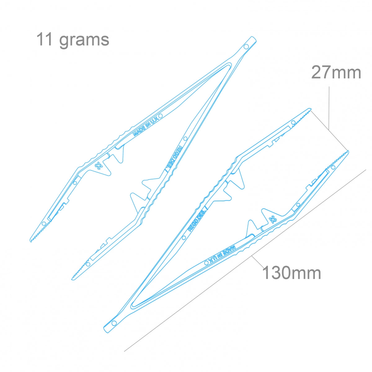 Modelcraft PTW1150-2 Plastic Tweezers x 2 – immagine 2