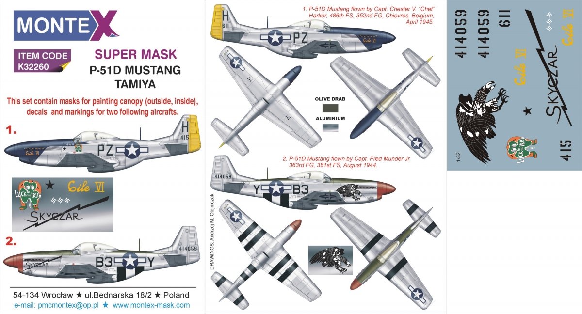 Montex K32260 P-51D MUSTANG 1/32