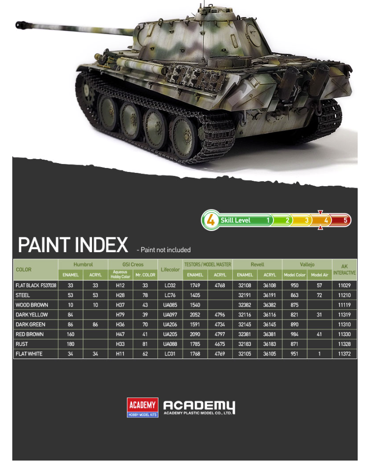 Academy 13529 Pz.Kpfw.V Panther Ausf.G Ver.Early 1/35 – obrázek 8