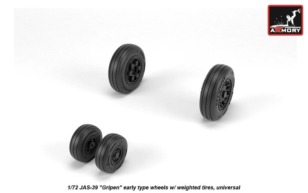 Armory Models AW72503 JAS-39 Gripen wheels w/ weighted tires, early 1/72 – image 4