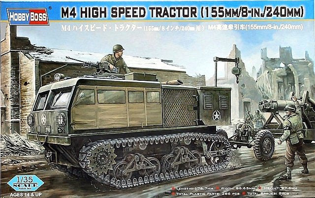 Hobby Boss 82408 M4 High Speed Tractor 155mm/8in/240mm 1/35