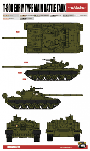 Modelcollect UA72193 Soviet T-80 Main Battle Tank 1970S-1990S N in1 1/72 – image 22