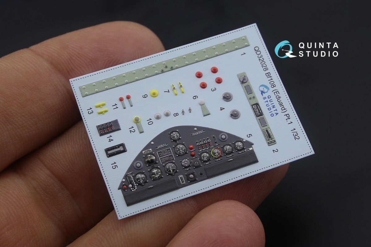 Quinta Studio QD32028 Bf 108 3D-Printed &amp;amp; colored Interior on decal paper (for Eduard kit) 1/32 – Bild 5