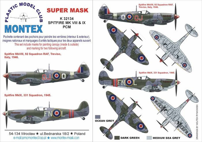 Montex K32134 Spitfire MkVIII &amp;amp; IX 1/32