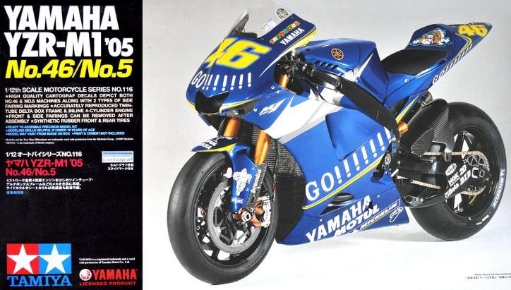 Tamiya 14116 Yamaha YZR-M1 05 No.46 No.5 1/12