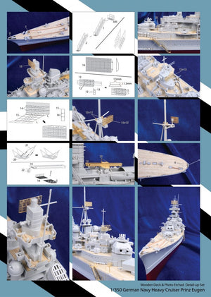 MK1 Design MD-35009 Prinz Eugen Wooden Deck TRU 1/350 – immagine 3