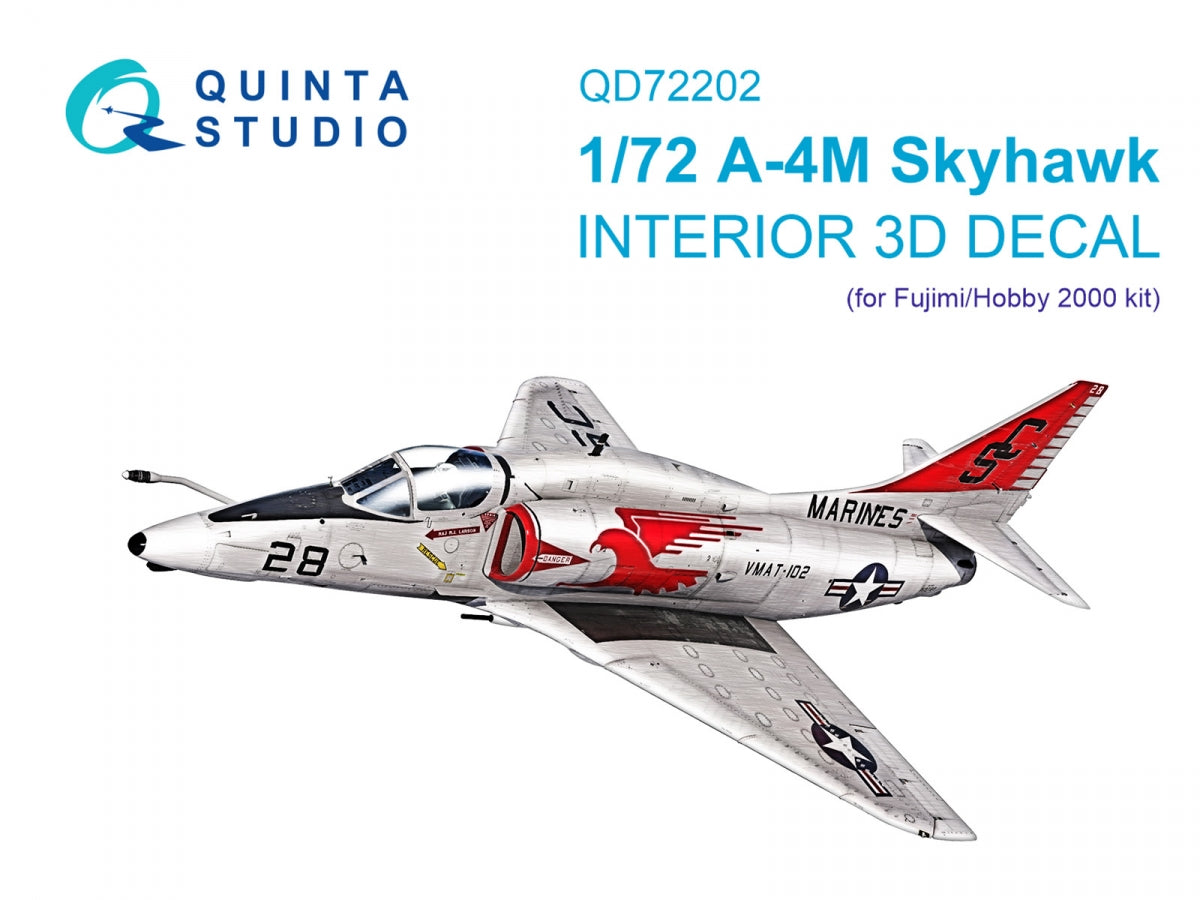 Intérieur imprimé en 3D et coloré sur papier décalcomanie Quinta Studio QD72202 A-4M (Fujimi/Hobby 2000) 1/72