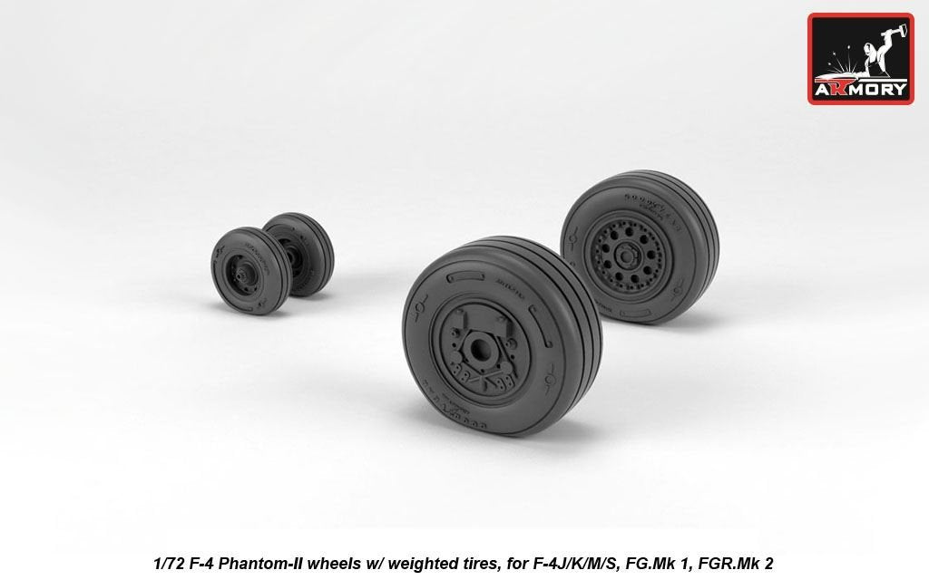 Armory Models AW72330 F-4 Phantom-II wheels w/ weighted tires, late 1/72 – image 2
