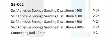 DSPIAE SS-C02 Self Adhesive Sponge Sanding Disc Set 10mm – Bild 9