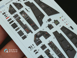 Quinta Studio QD32013 Mirage 2000N 3D-Printed &amp;amp; colored Interior on decal paper (for Kitty Hawk kit) 1/32 – obrázek 4