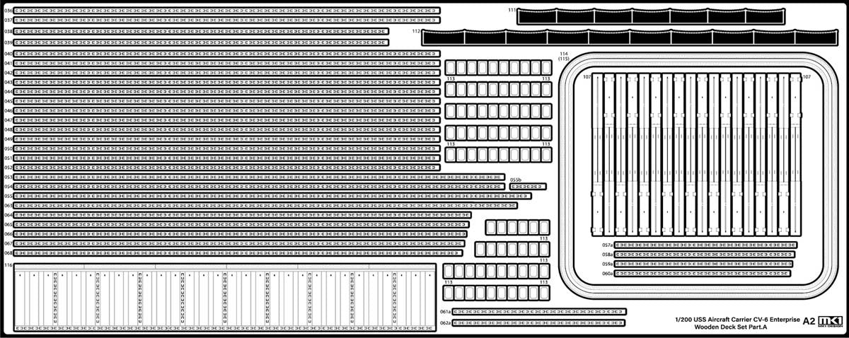 MK1 Design MD-20023 USS CV-6 Enterprise Wooden Deck for Trumpeter 1/200 – image 9
