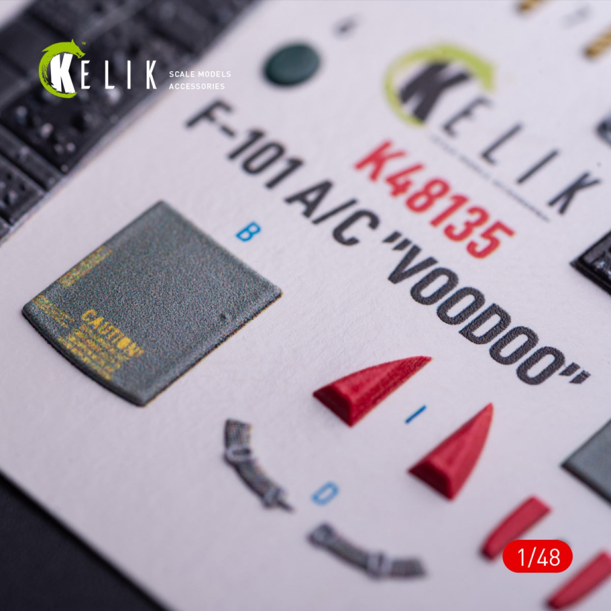 Kelik K48135 F-101A/C VooDoo - interior 3D decals for Zimi Model/KittyHawk kit 1/48