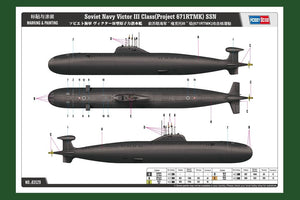 Hobby Boss 83529 Soviet Navy Victor III Class (Project 671RTMK) SSN 1/350 – Bild 3