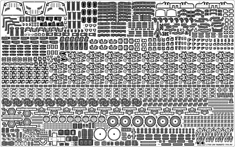 Pontos 70002R1 IJN Battleship Yamato 1945 (New Tool Full Hull ) 1/700 – Bild 10